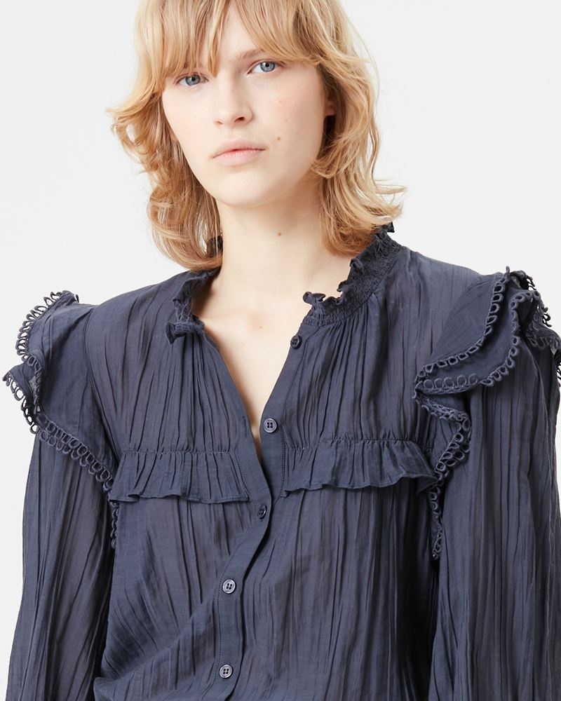 GILATEDY LACE AND COTTON SHIRT - 3