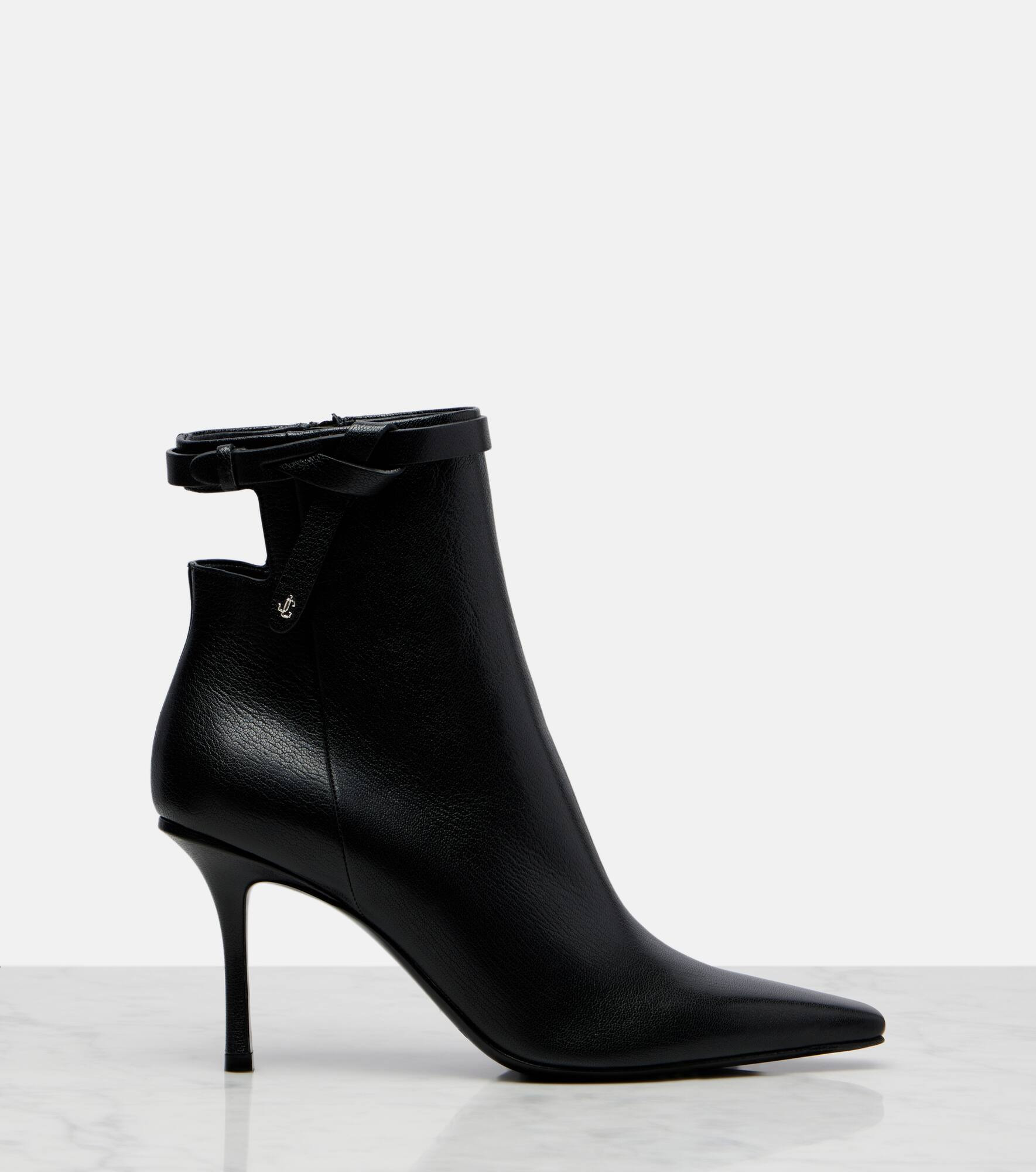 Camie 85 cutout leather ankle boots - 4