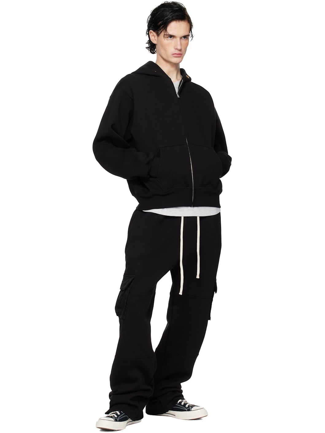 Black Heavyweight Cargo Pants - 4