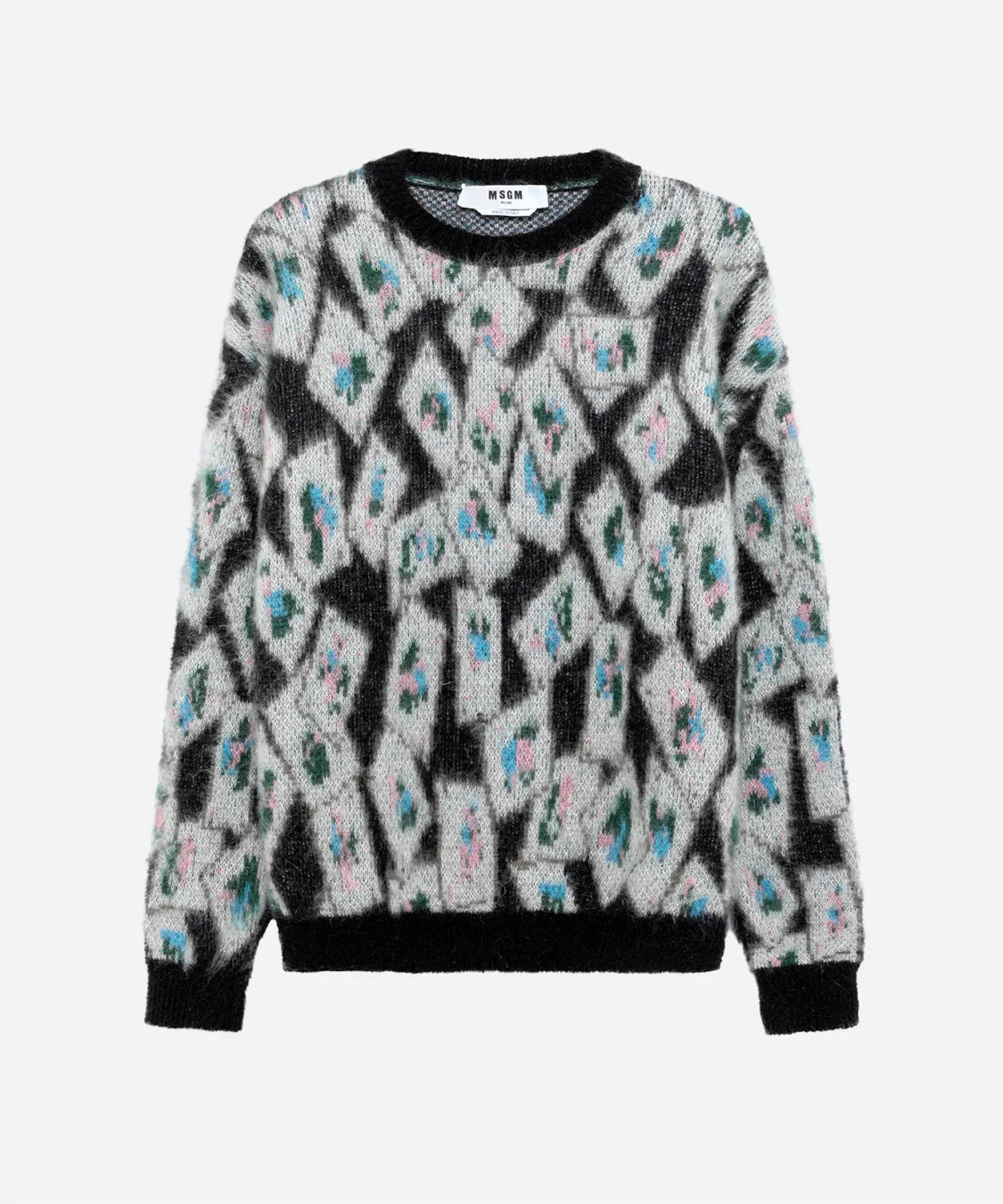 Mohair blend jacquard sweater - 1