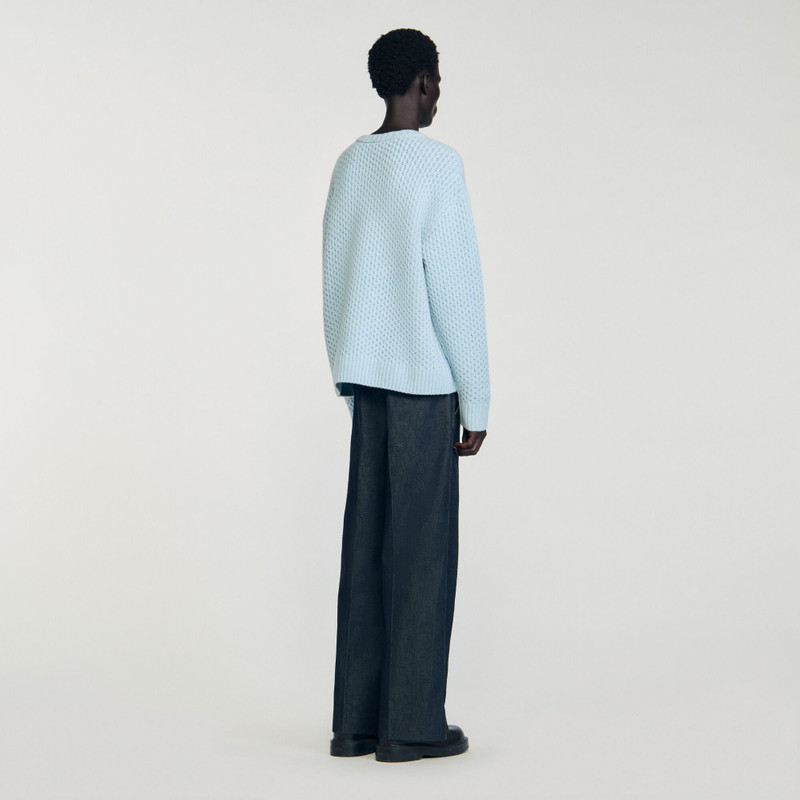 HONEYCOMB STITCH WOOL SWEATER 6