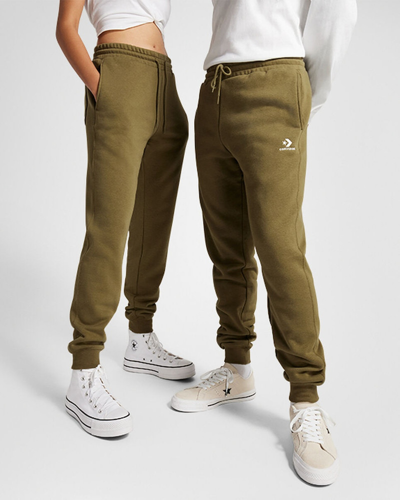 Converse Go-To Embroidered Star Chevron Standard-Fit Fleece Sweatpant - 1