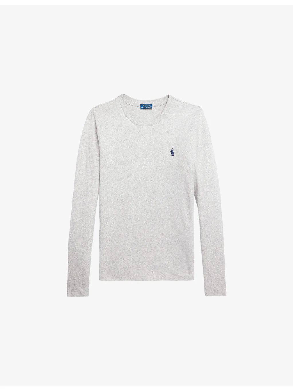 Logo-Embroidered Long-Sleeve Cotton Top - 1