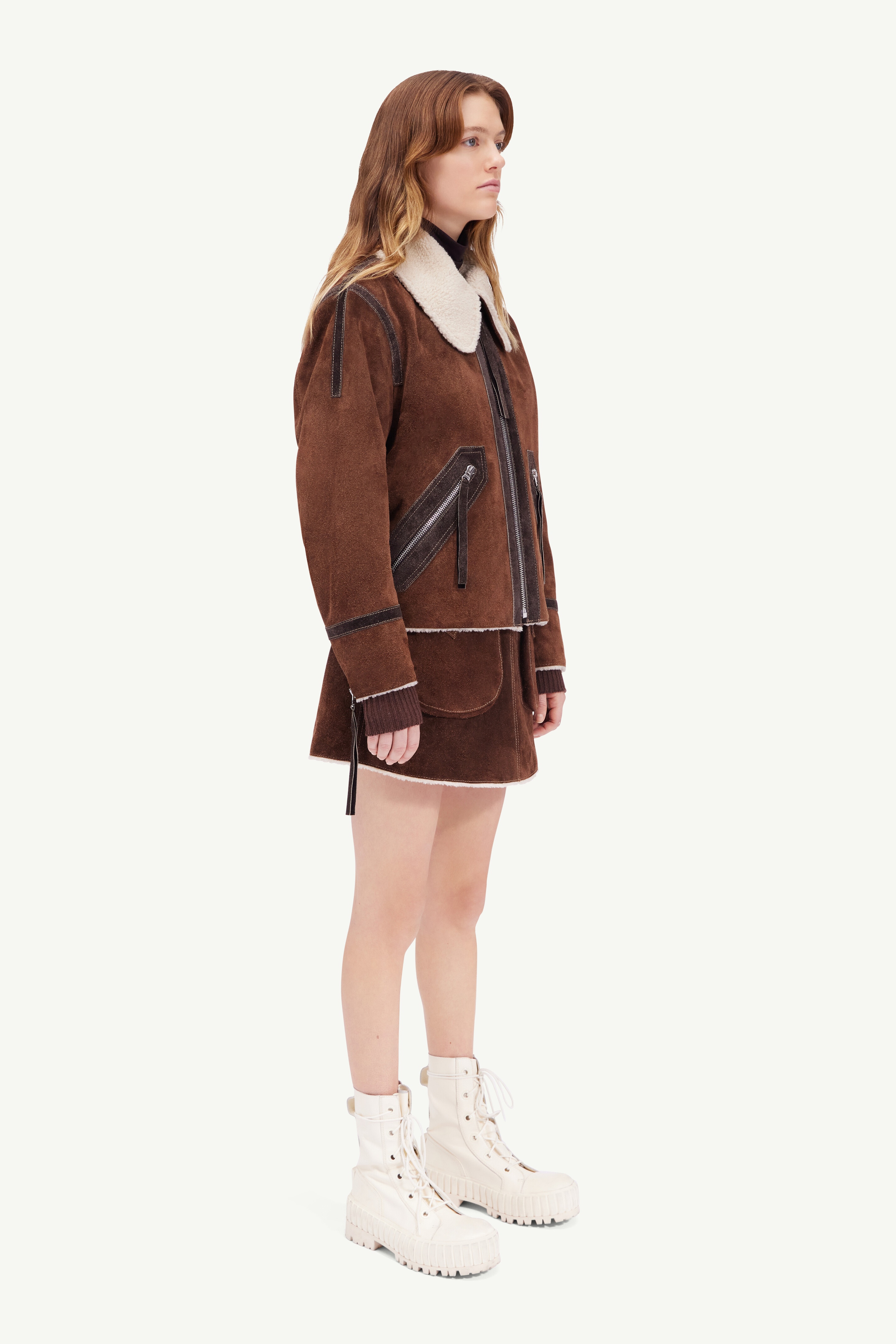 MM6 Maison Margiela Suede teddy jacket | REVERSIBLE