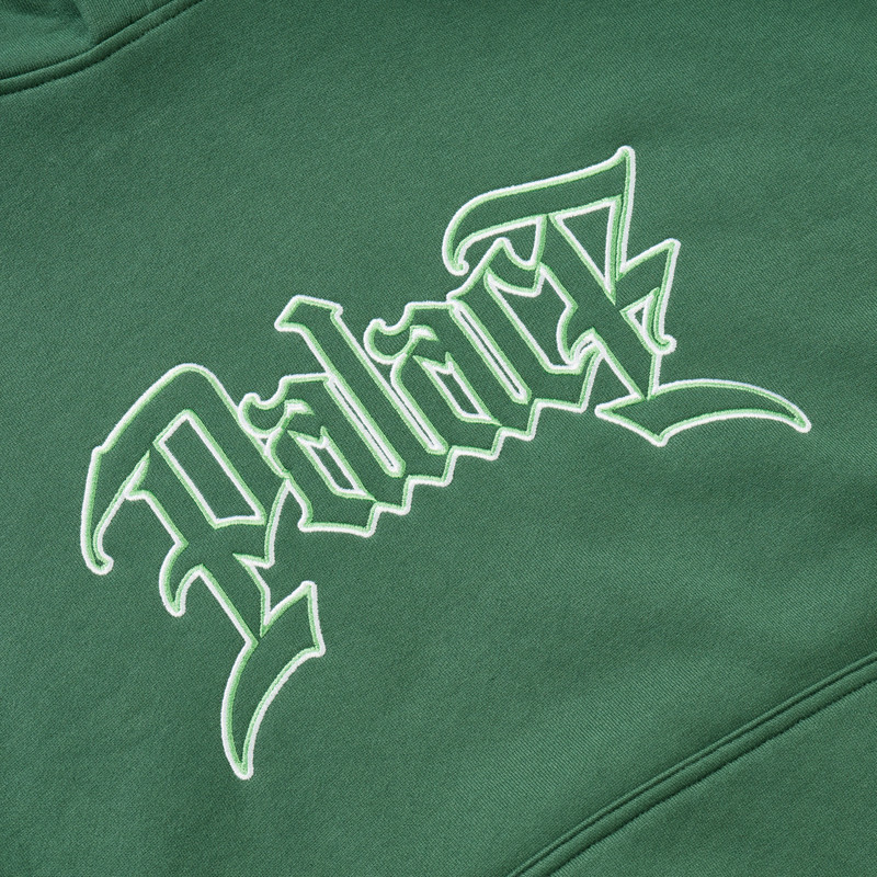 PALACE LE SCRIPT HOOD RACEY GREEN outlook