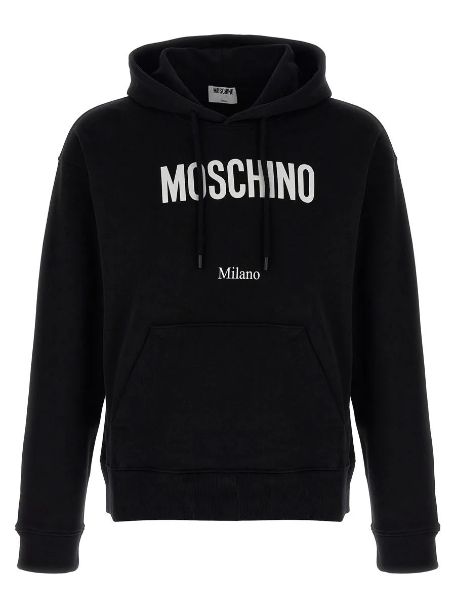 Moschino Logo Print Hoodie - 1
