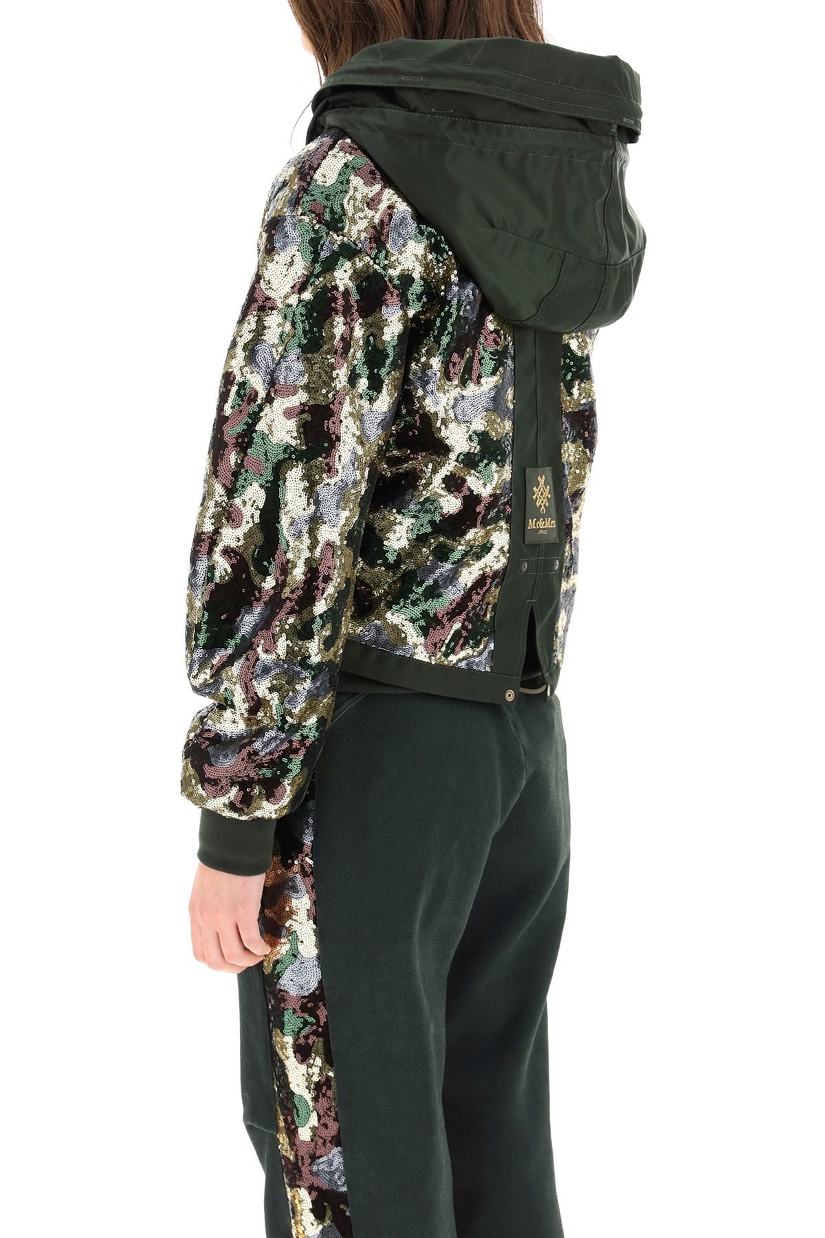 CAMOUFLAGE SEQUINED BOMBER JACKET - 4