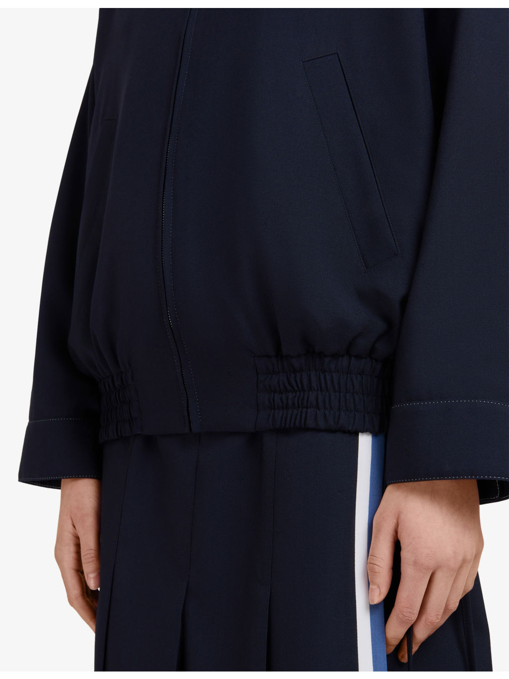 Zip-Up Side-Pocket Wool Jacket - 5