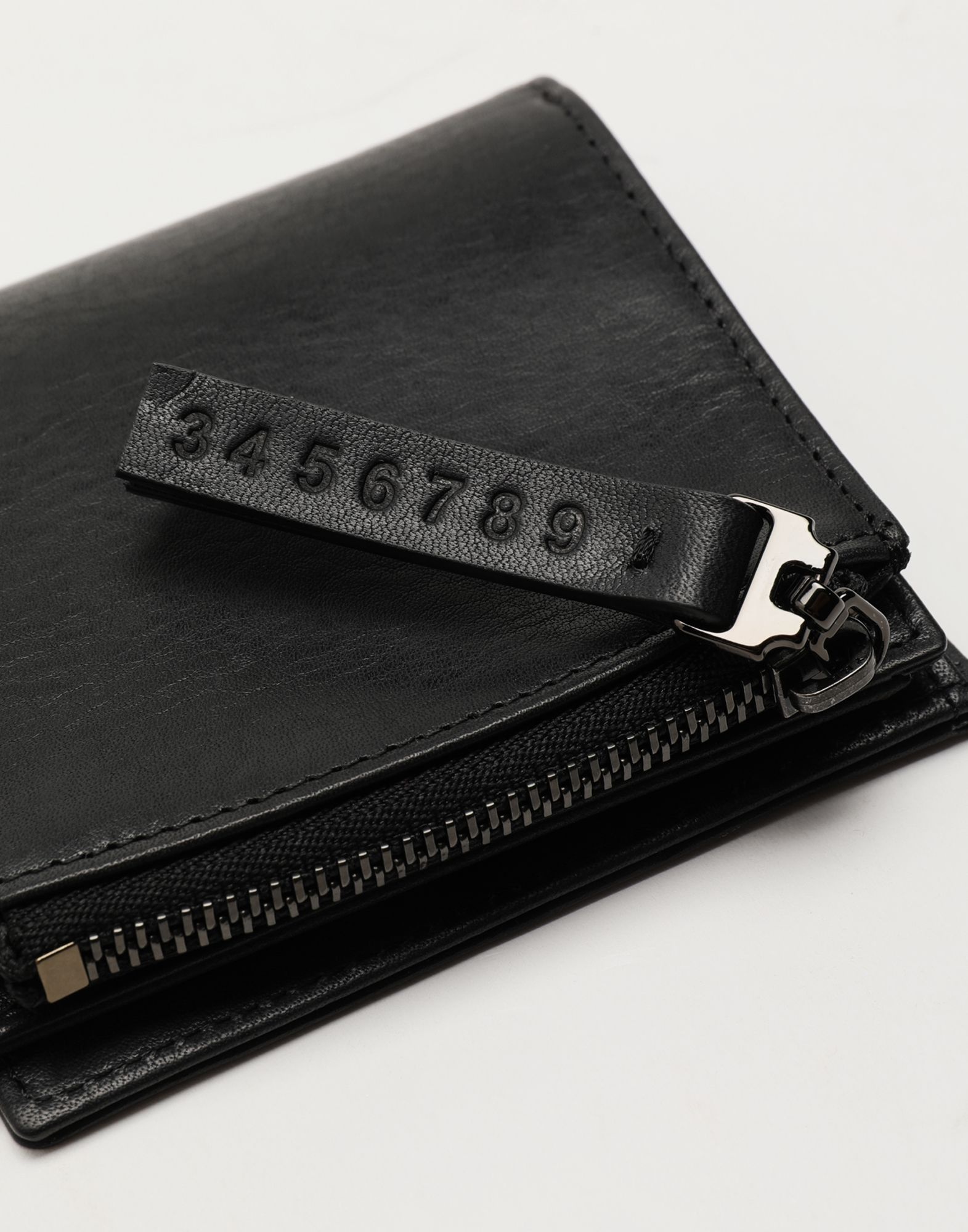 Folded leather wallet - 5