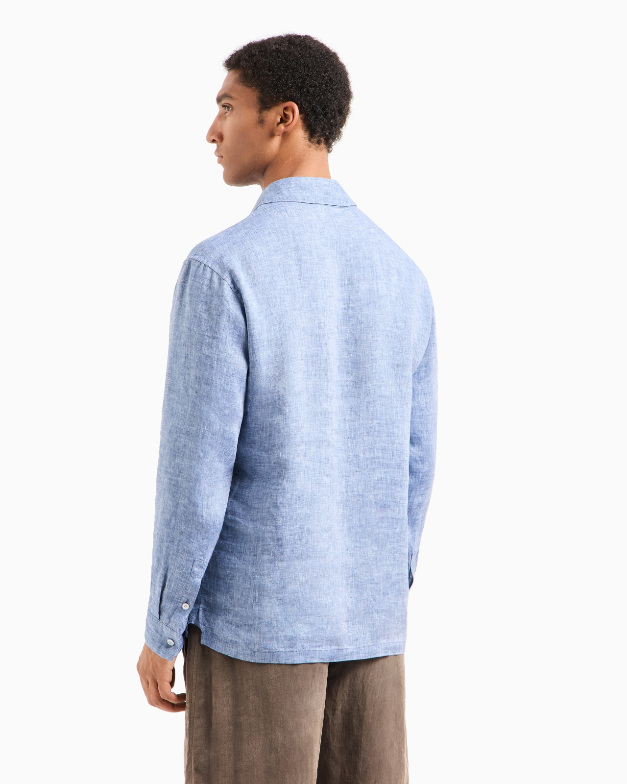 POLO SHIRT IN PURE LINEN CANVAS - 3