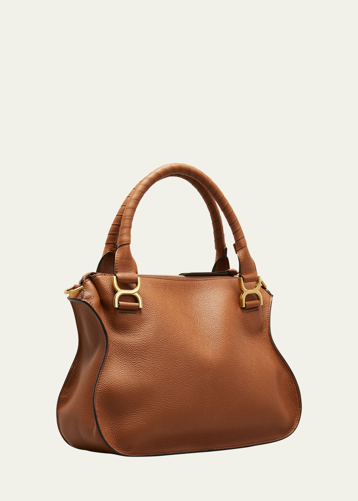Marcie Medium Zip Leather Satchel Bag - 3