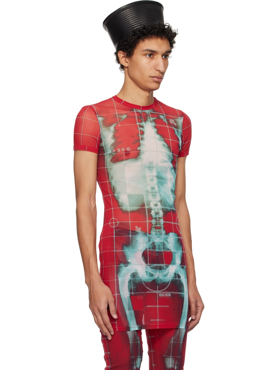 SSENSE Exclusive Red & Blue Squeletor Mini Dress T-shirt - 2