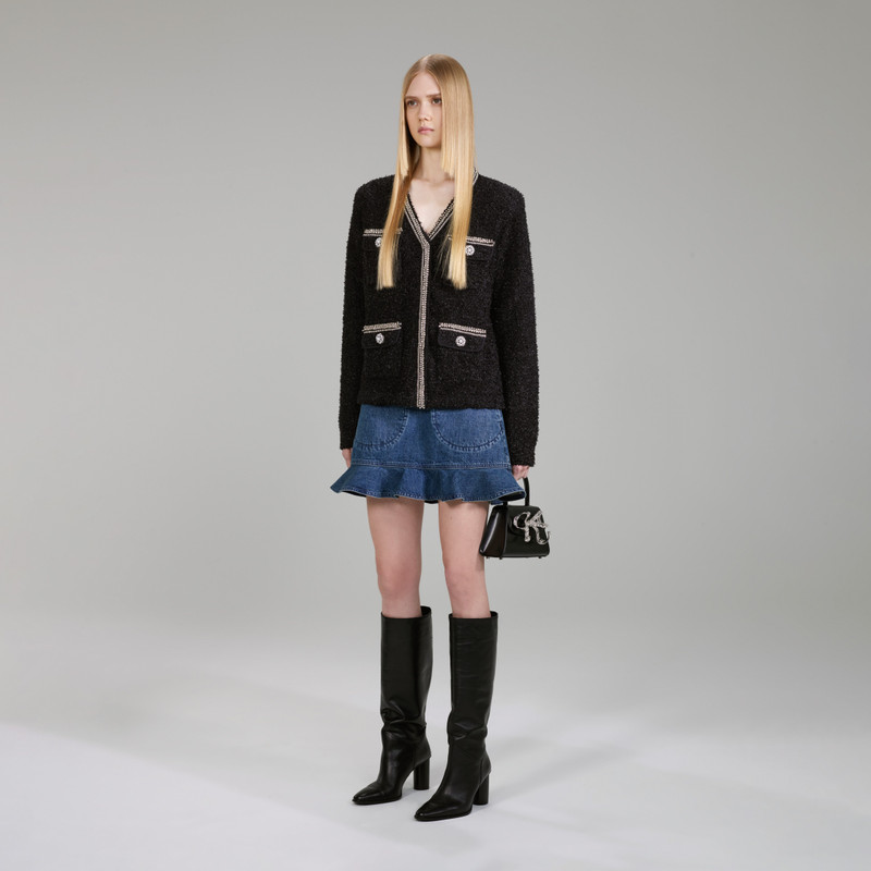 Black Tape Knit Cardigan 2