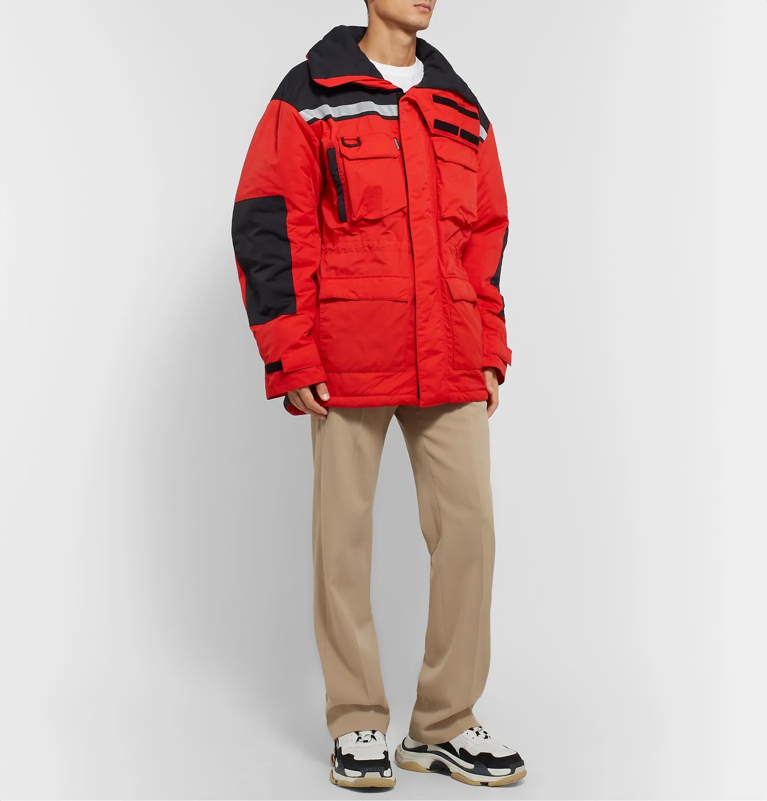 Oversized Colour-Block Shell Parka - 2