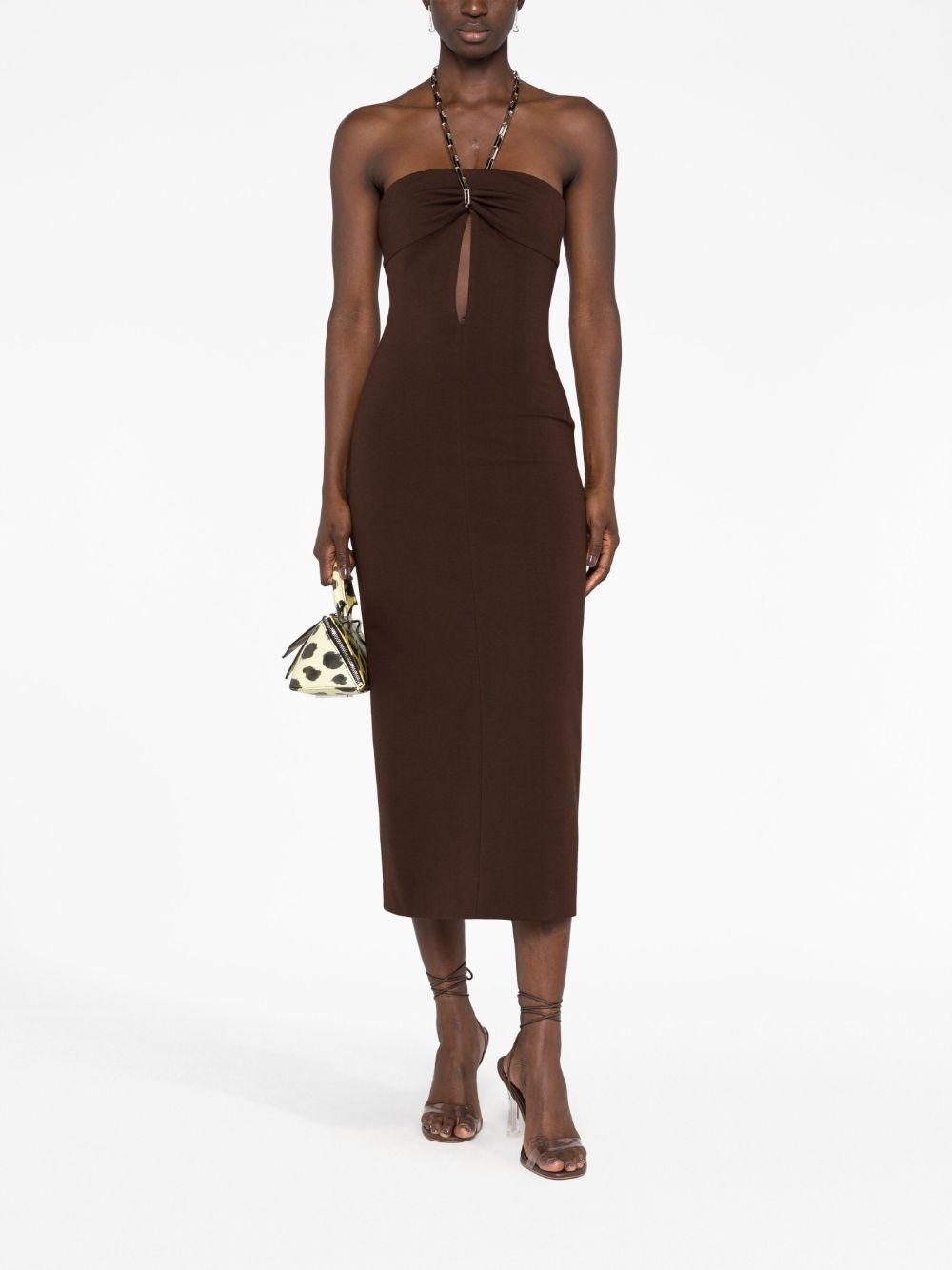 halterneck midi dress - 2