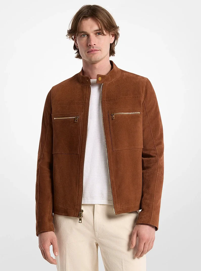 Suede Double-Zip Racer Jacket - 1