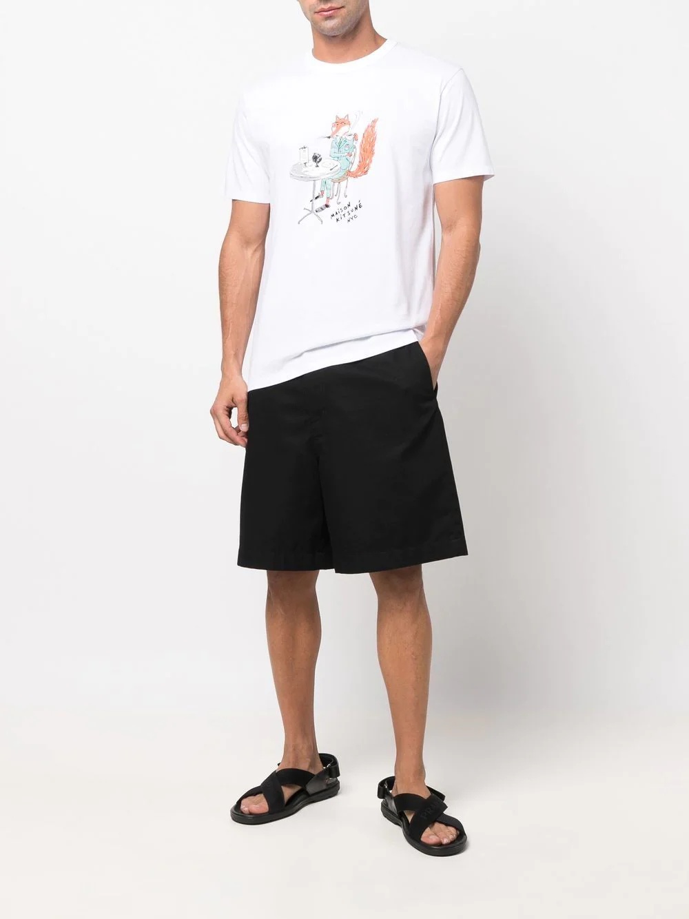 Oly Coffee Fox-print short-sleeve T-shirt - 2