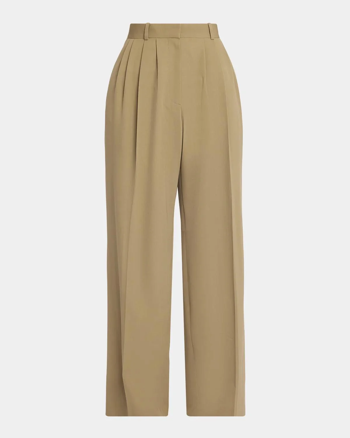 Daniela Pleated Wool Wide-Leg Pants - 1