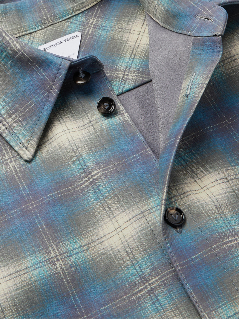 Checked Leather Shirt 4