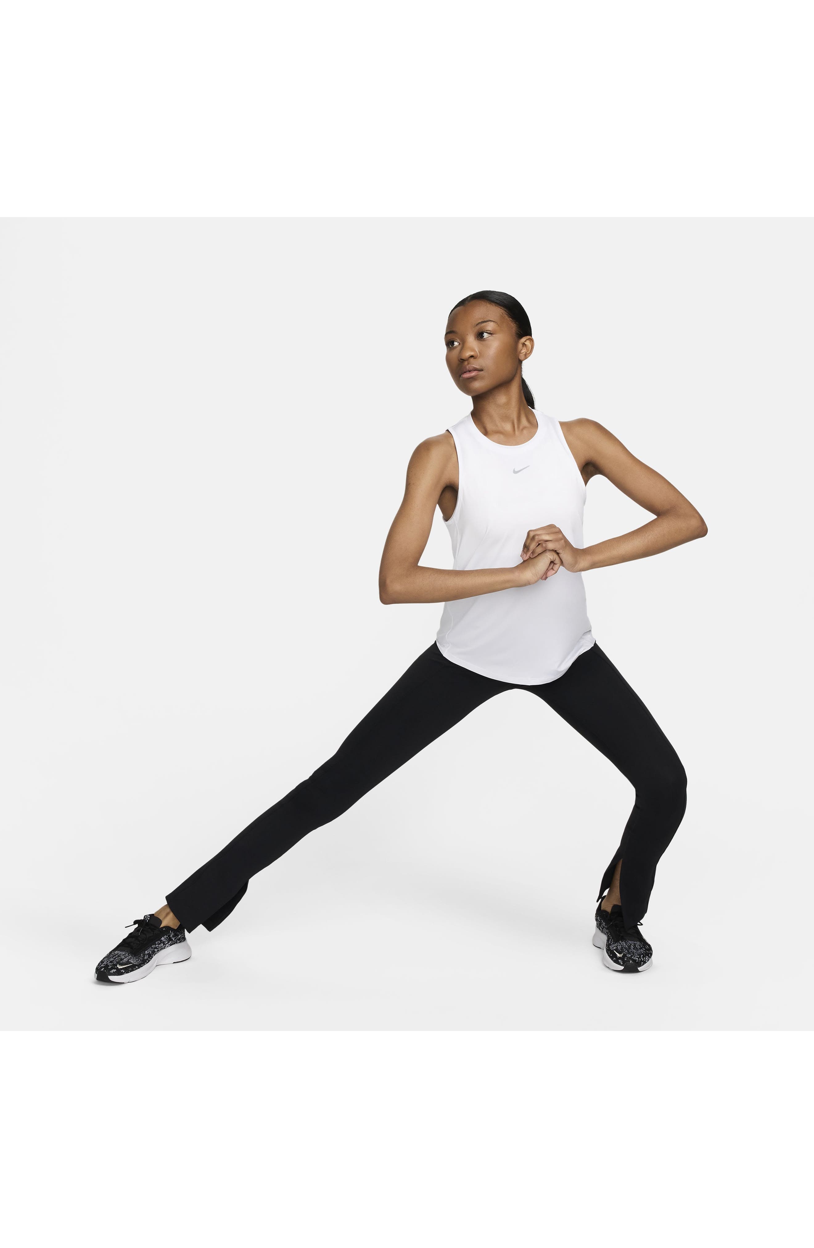 Nike One Dri-FIT Tank in White/black at Nordstrom - 7