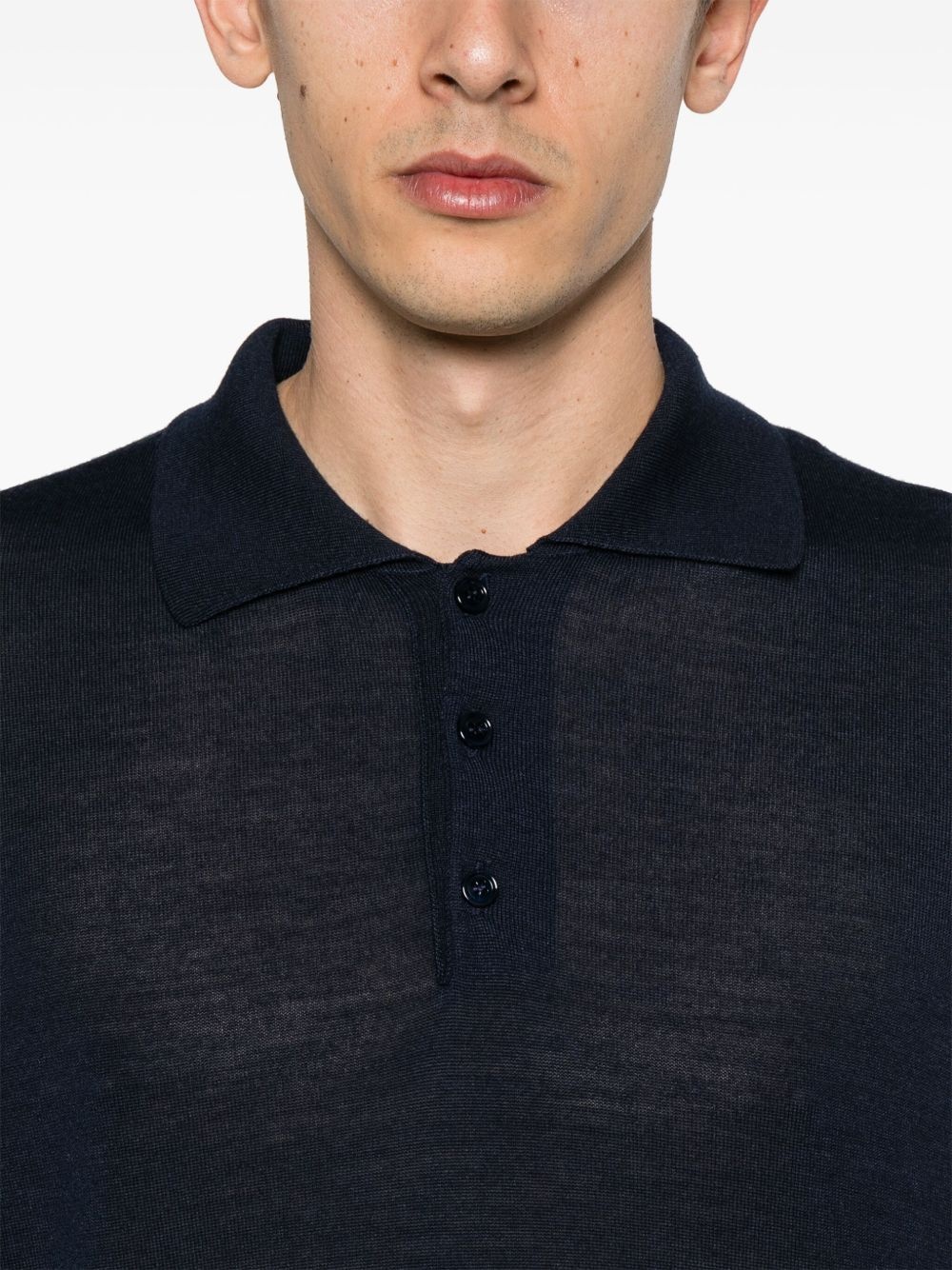 fine-knit polo shirt - 4