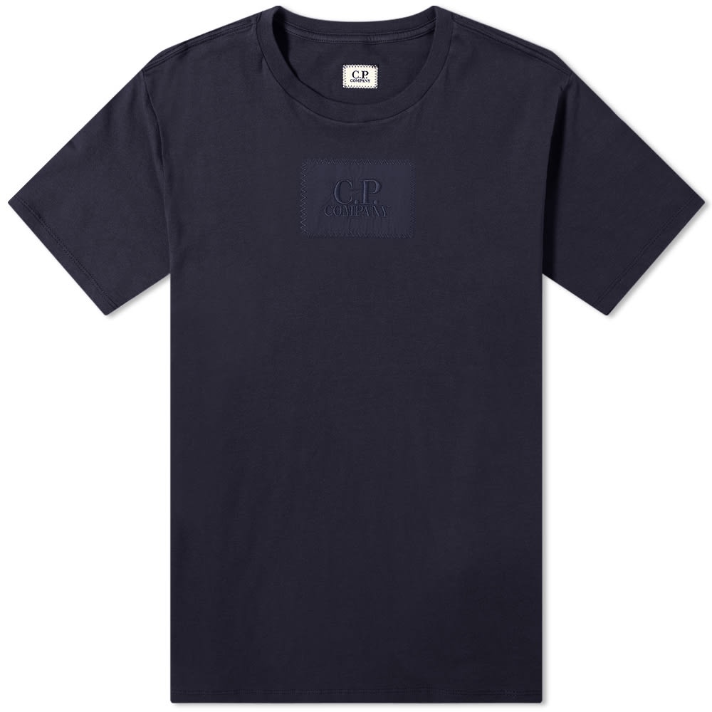 C.P. Company Embroidered Stitch Block Logo Tee - 1