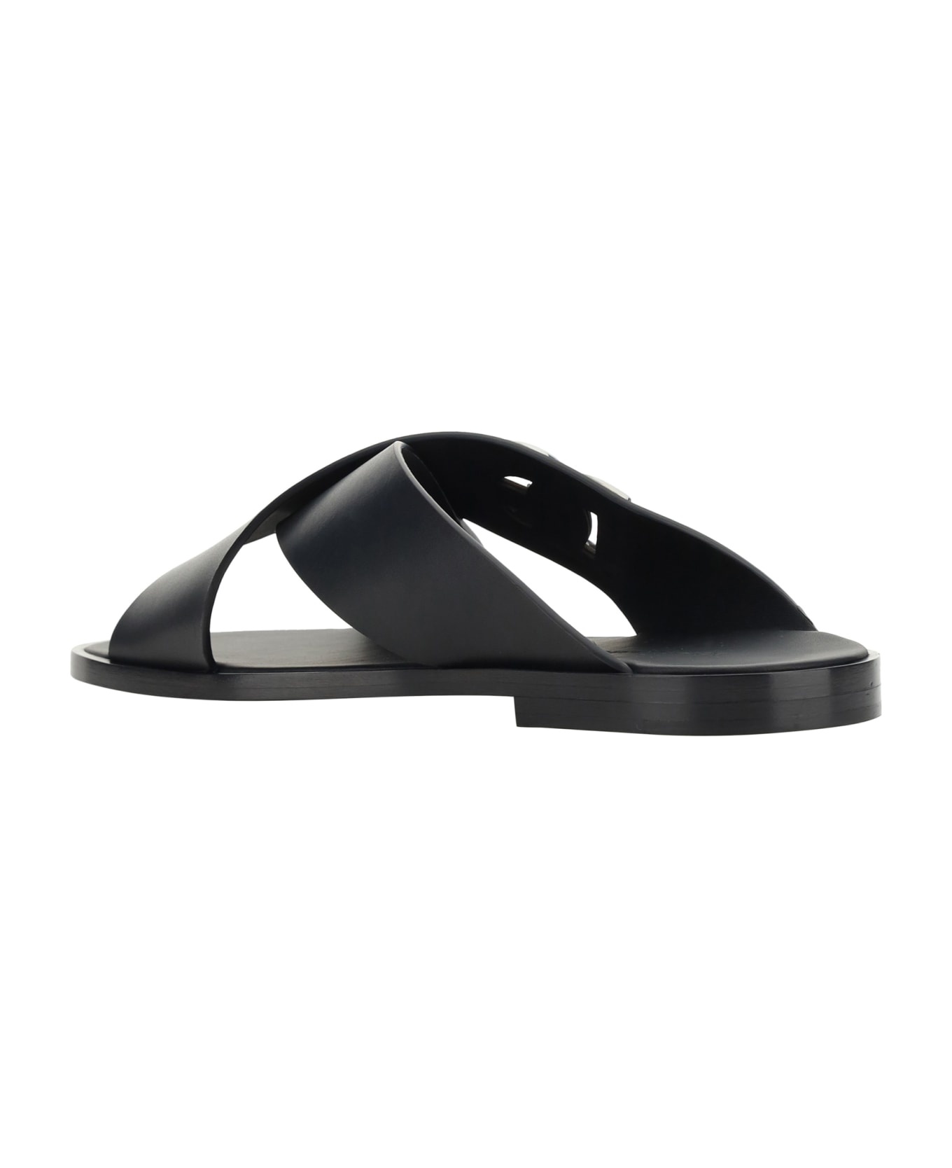 Logo Leather Sandals - 3