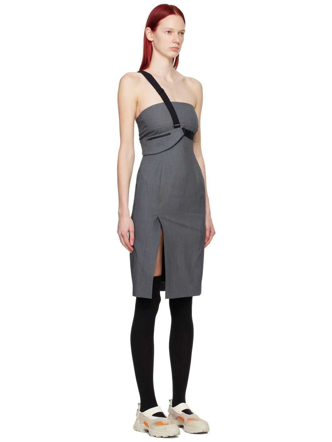 SSENSE Exclusive Gray Cinch Bag Dress - 2