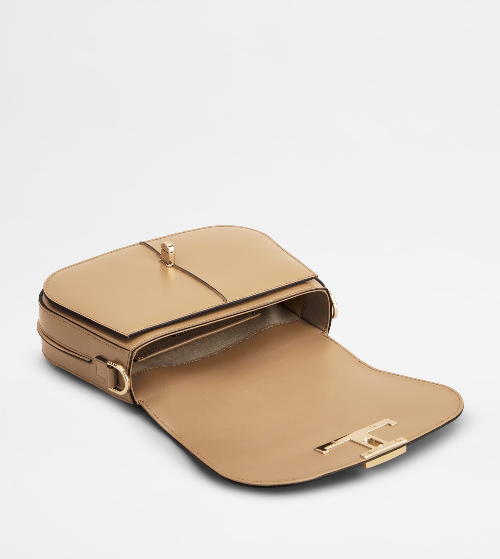 T TIMELESS SHOULDER BAG IN LEATHER MINI - BEIGE - 4