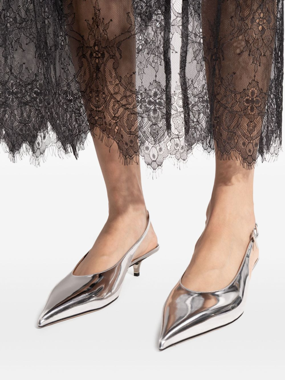 35mm slingback pointed-toe pumps - 5