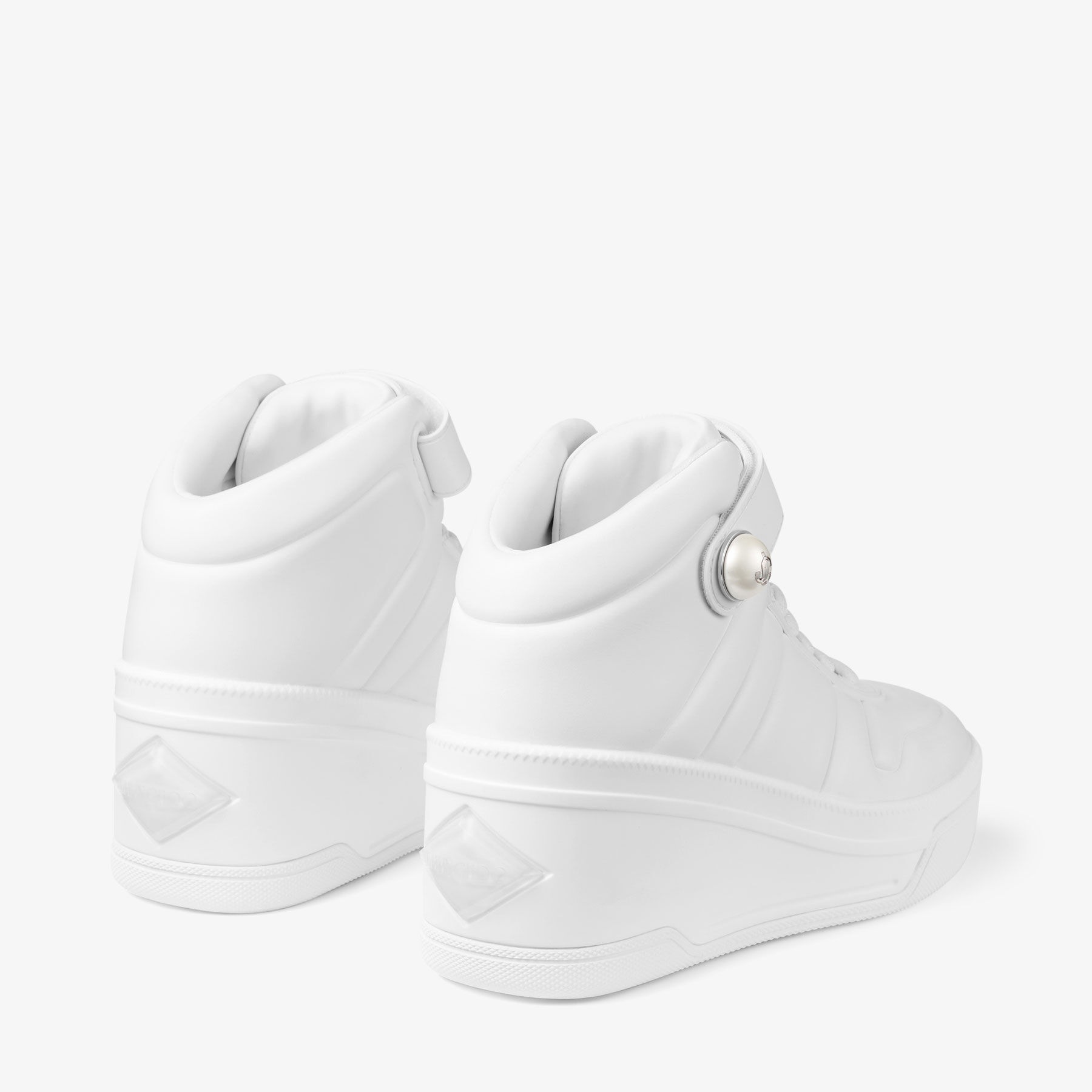 Del Mar
White Leather Platform Trainers - 7