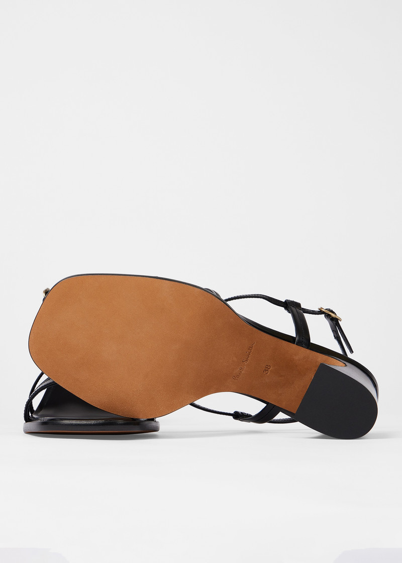 Women's Black 'Amira' Strappy Heeled Sandals 4