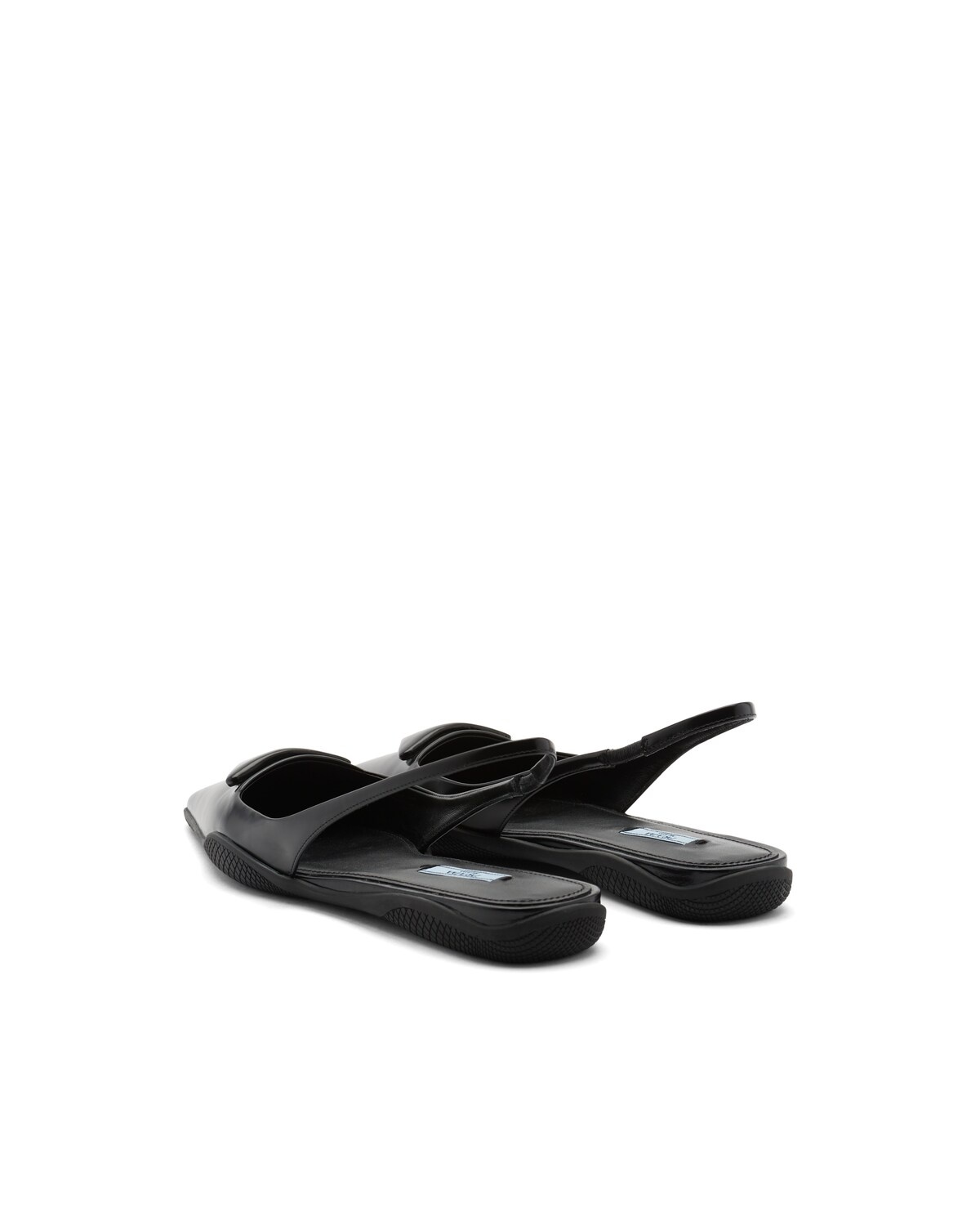 Brushed leather slingback ballerinas - 3