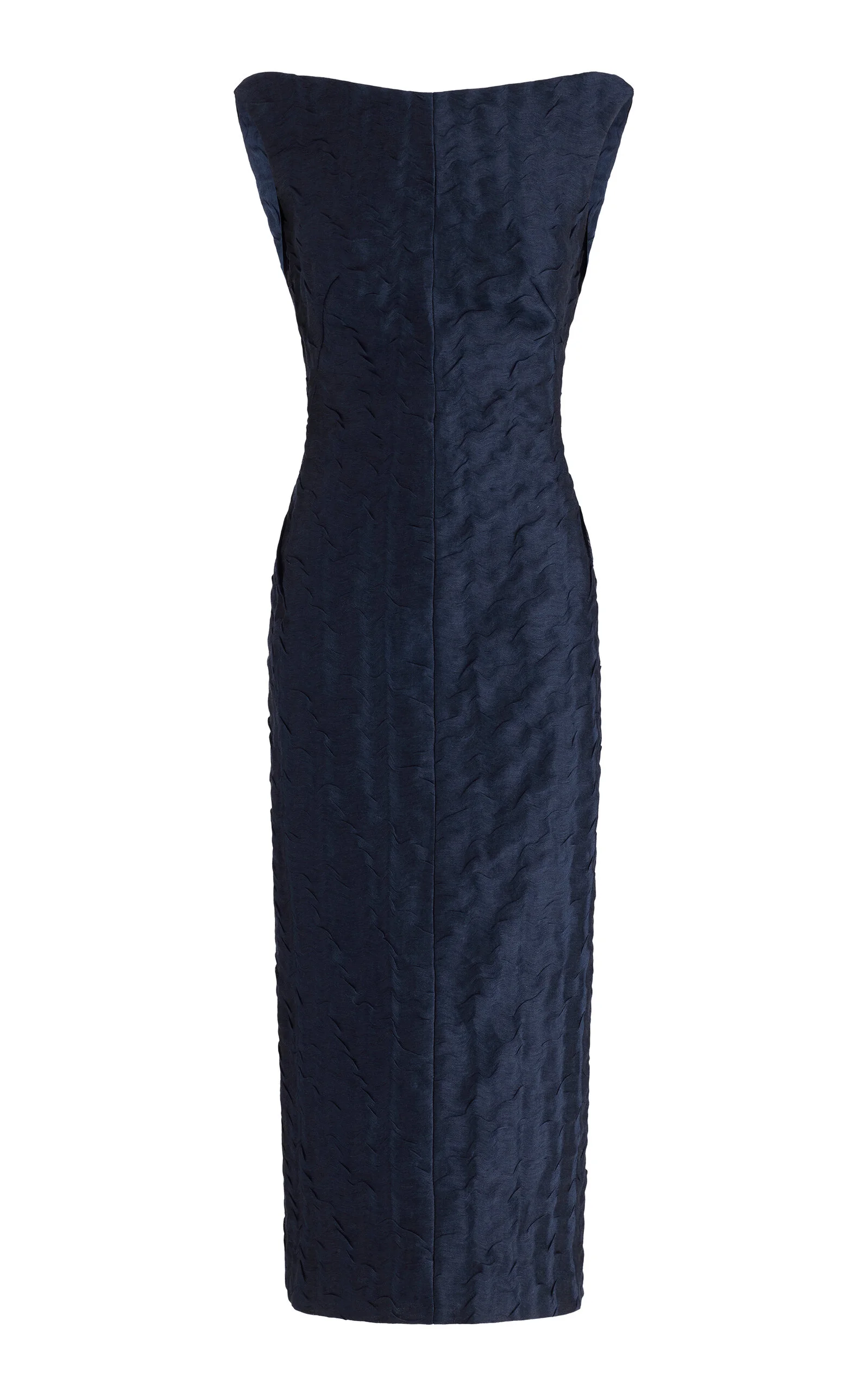 Fervor Linen-Silk Blend Midi Dress black - 1