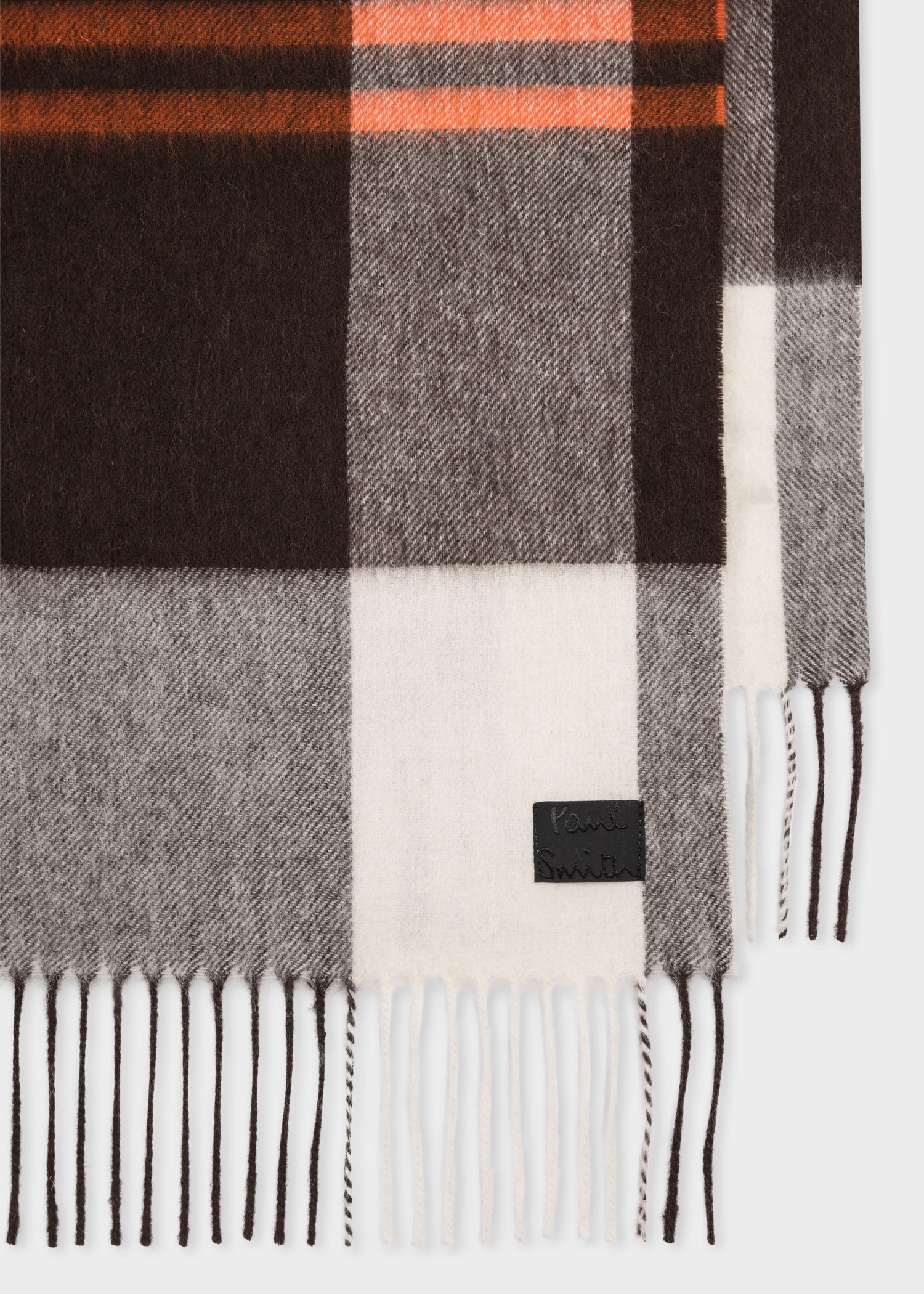Lambswool Oversized Check Scarf - 2