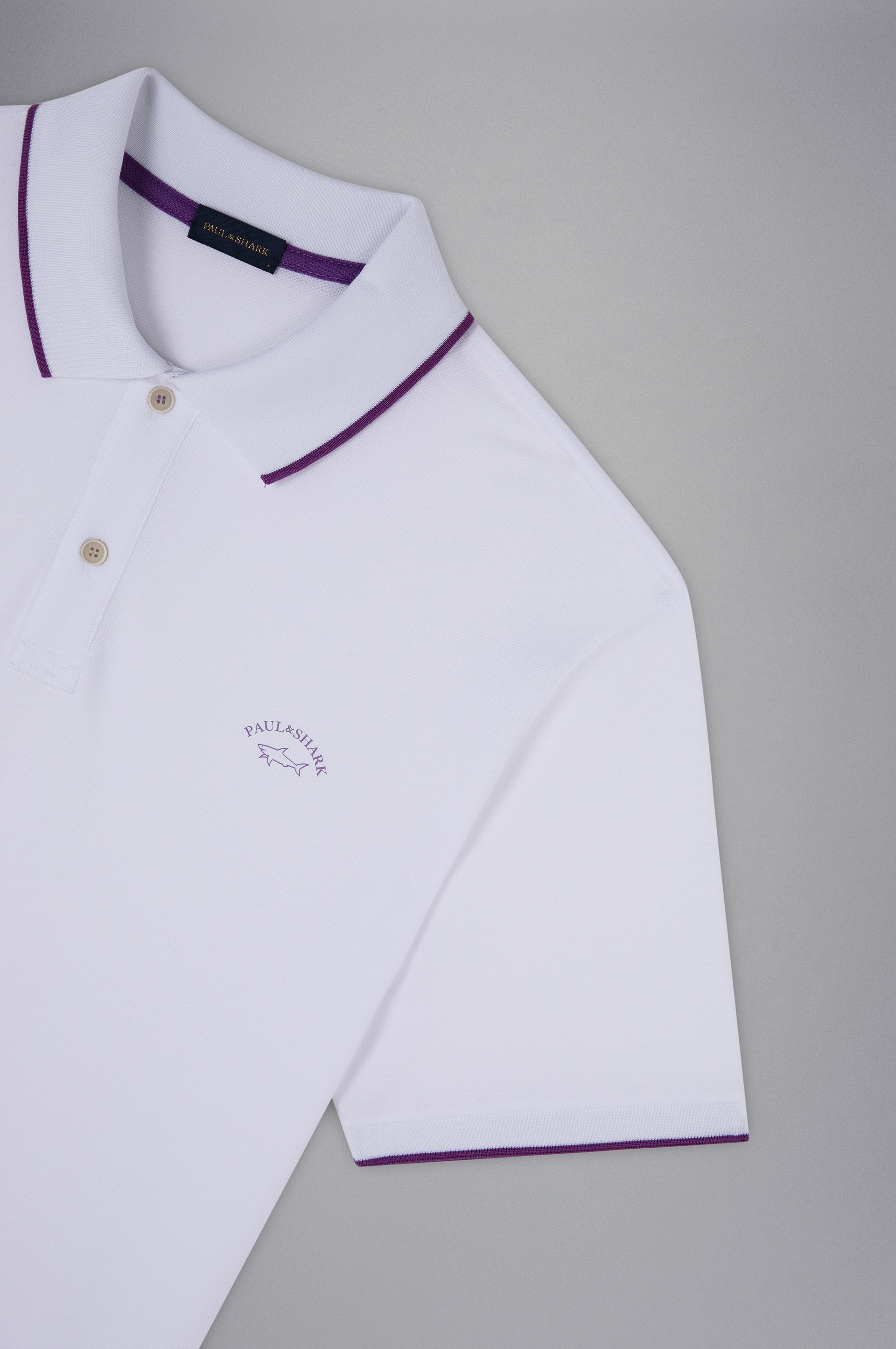 COTTON PIQUE POLO SHIRT WITH REFLEX PRINT - 5