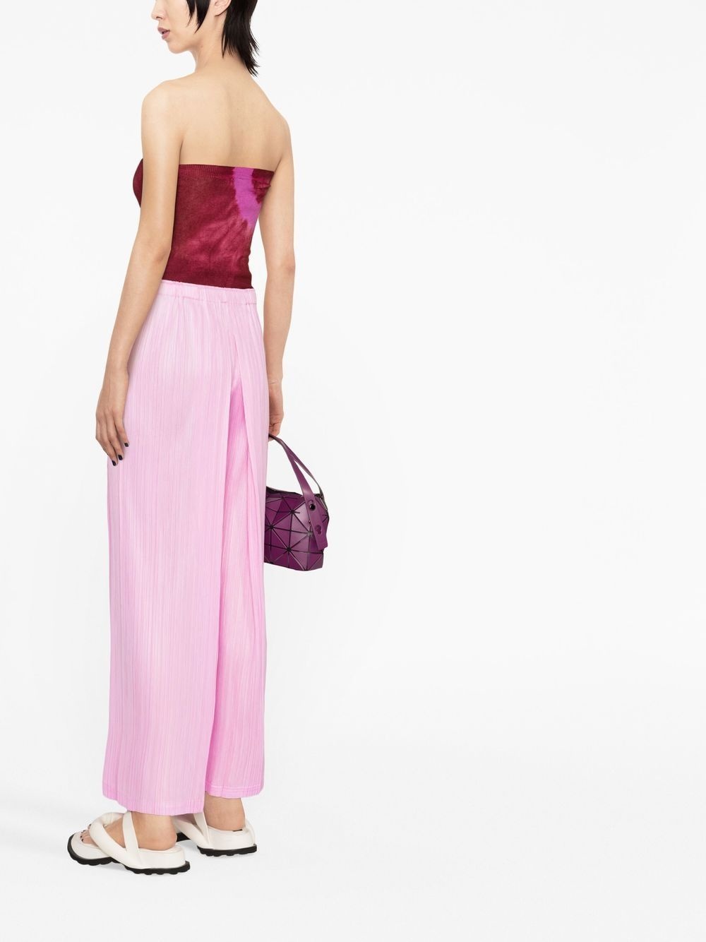 September plissé-effect cropped trousers - 3