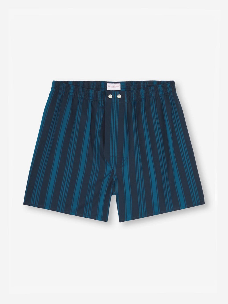 Men's Classic Fit Boxers Royal 222 Cotton Navy - 2