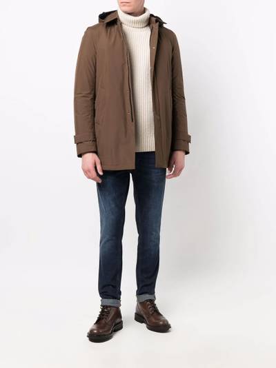 Herno feather-down hooded jacket outlook