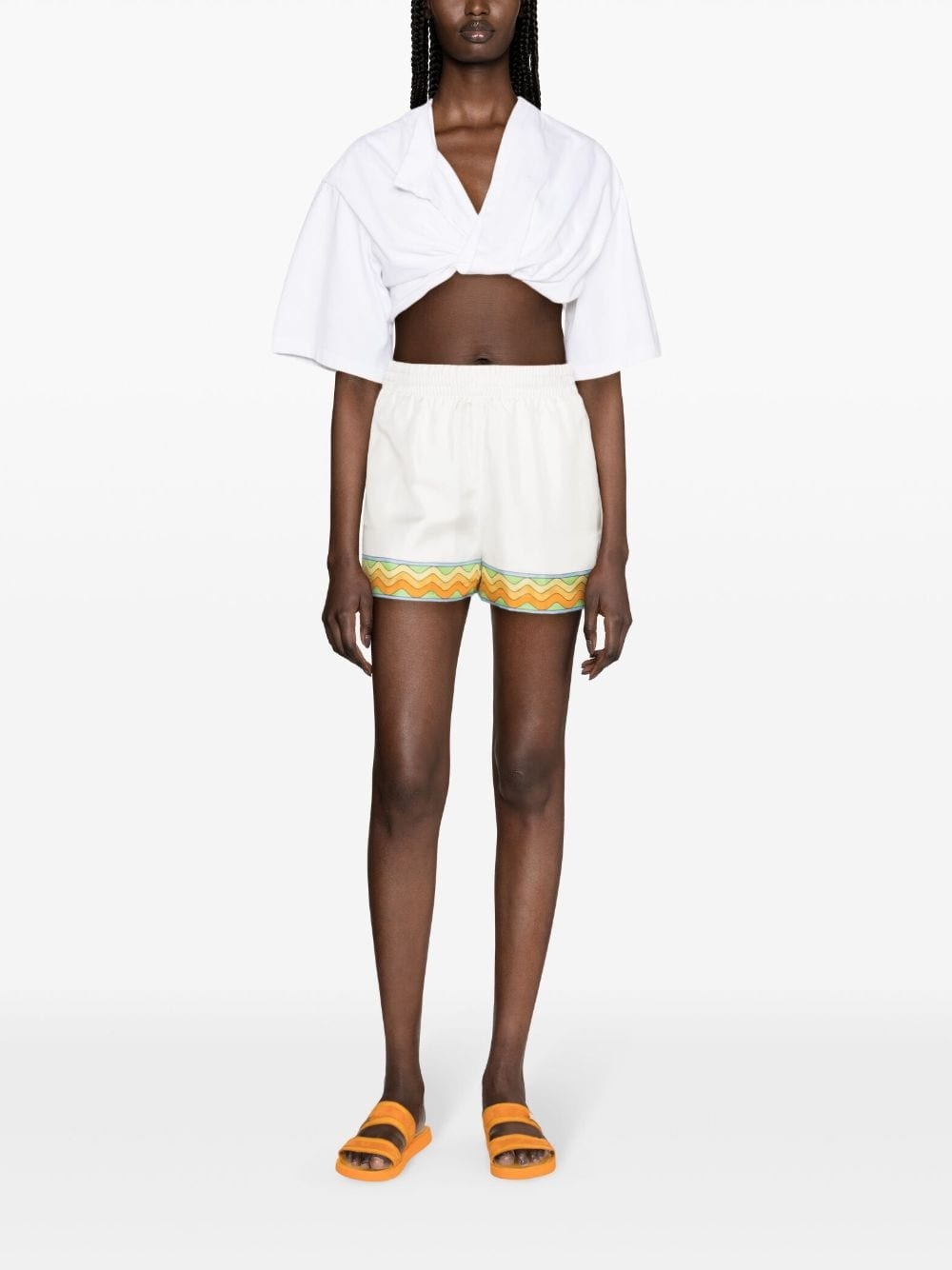 Afro Cubism silk shorts - 2