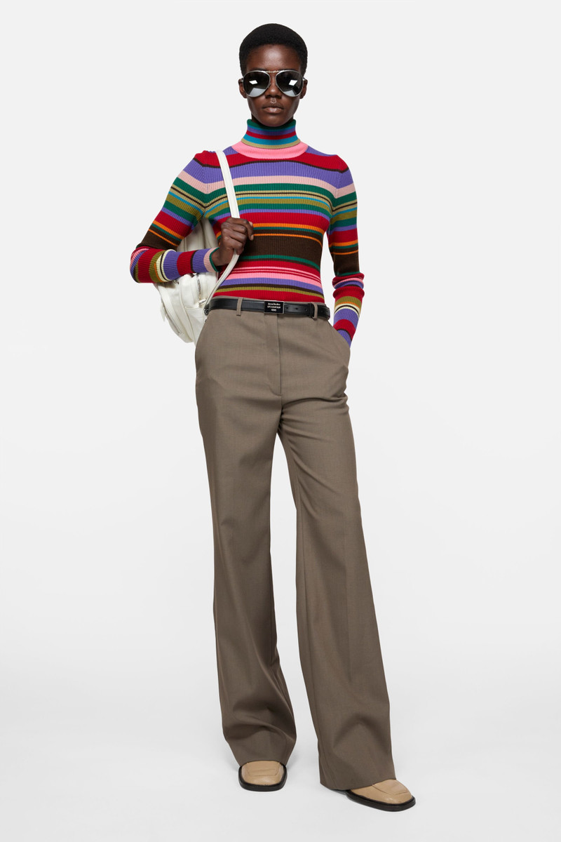 Acne Studios Striped wool turtleneck - Red/purple outlook