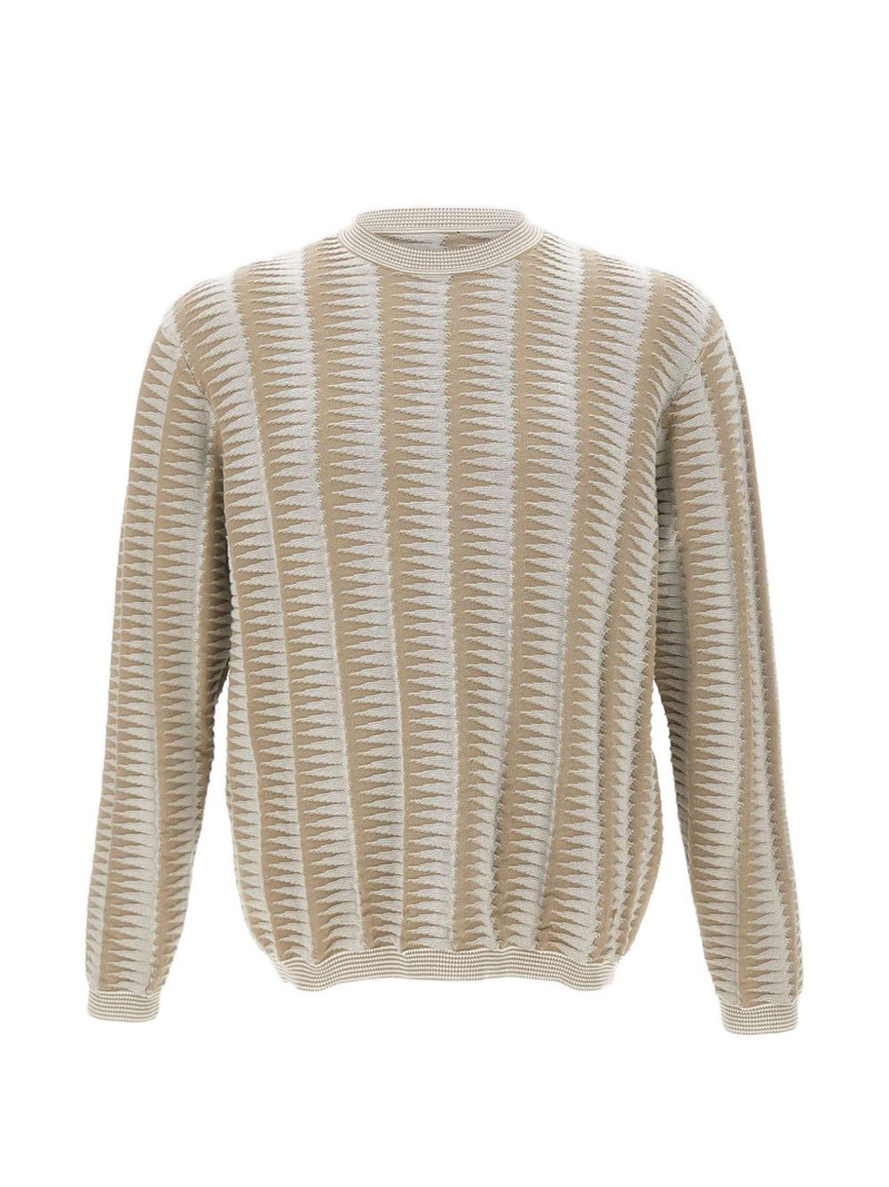 jacquard two-tone sweater 1