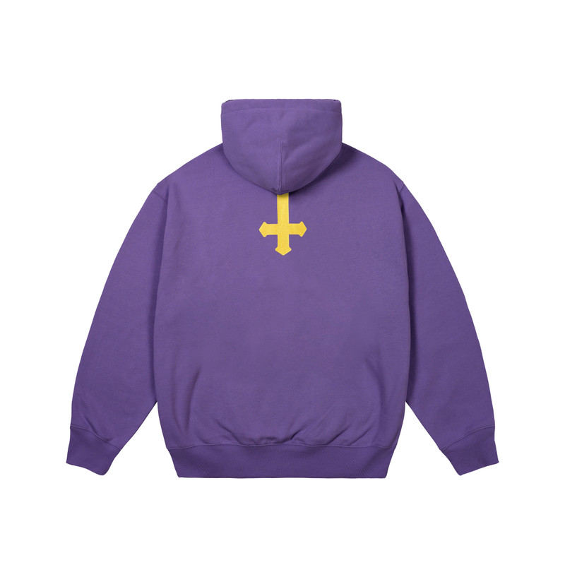 PALACE PALACE CROSS HOOD PURP outlook