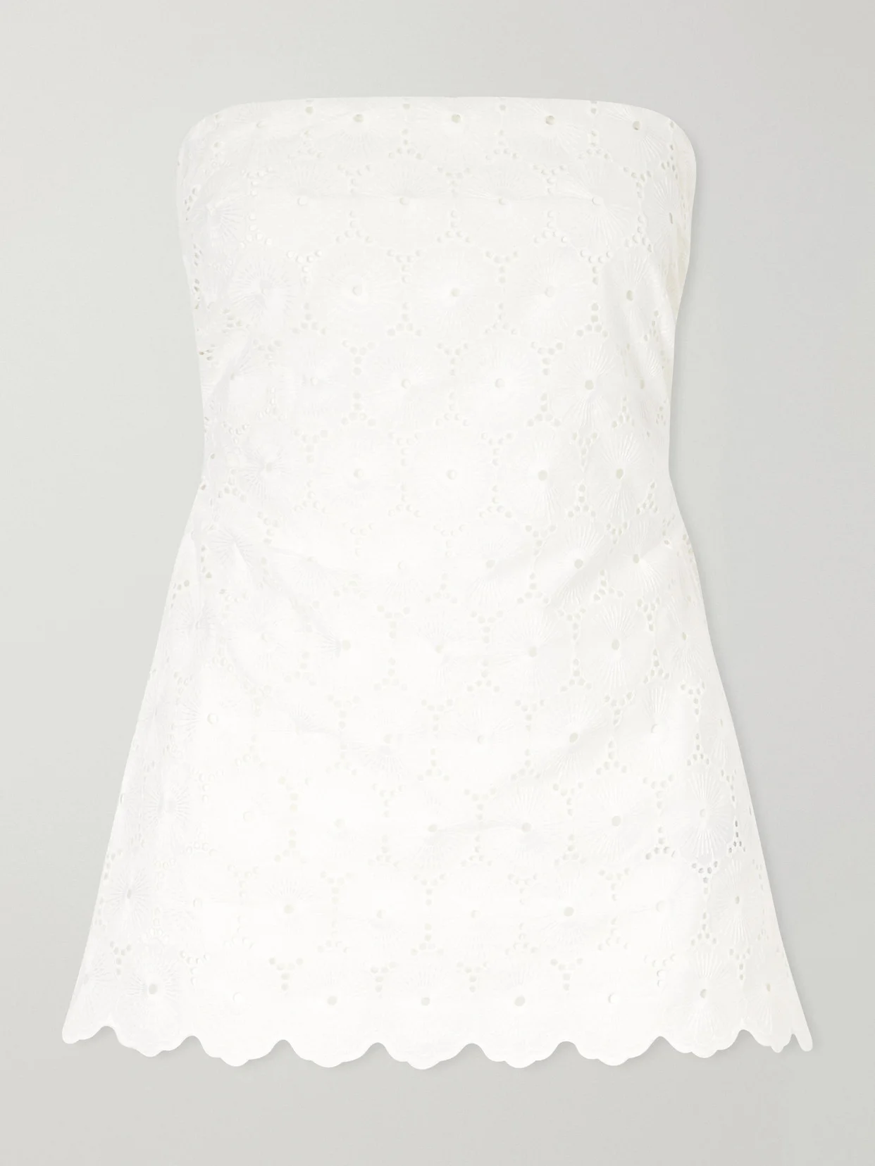 Pamina Strapless Scalloped Broderie Anglaise Top - 1