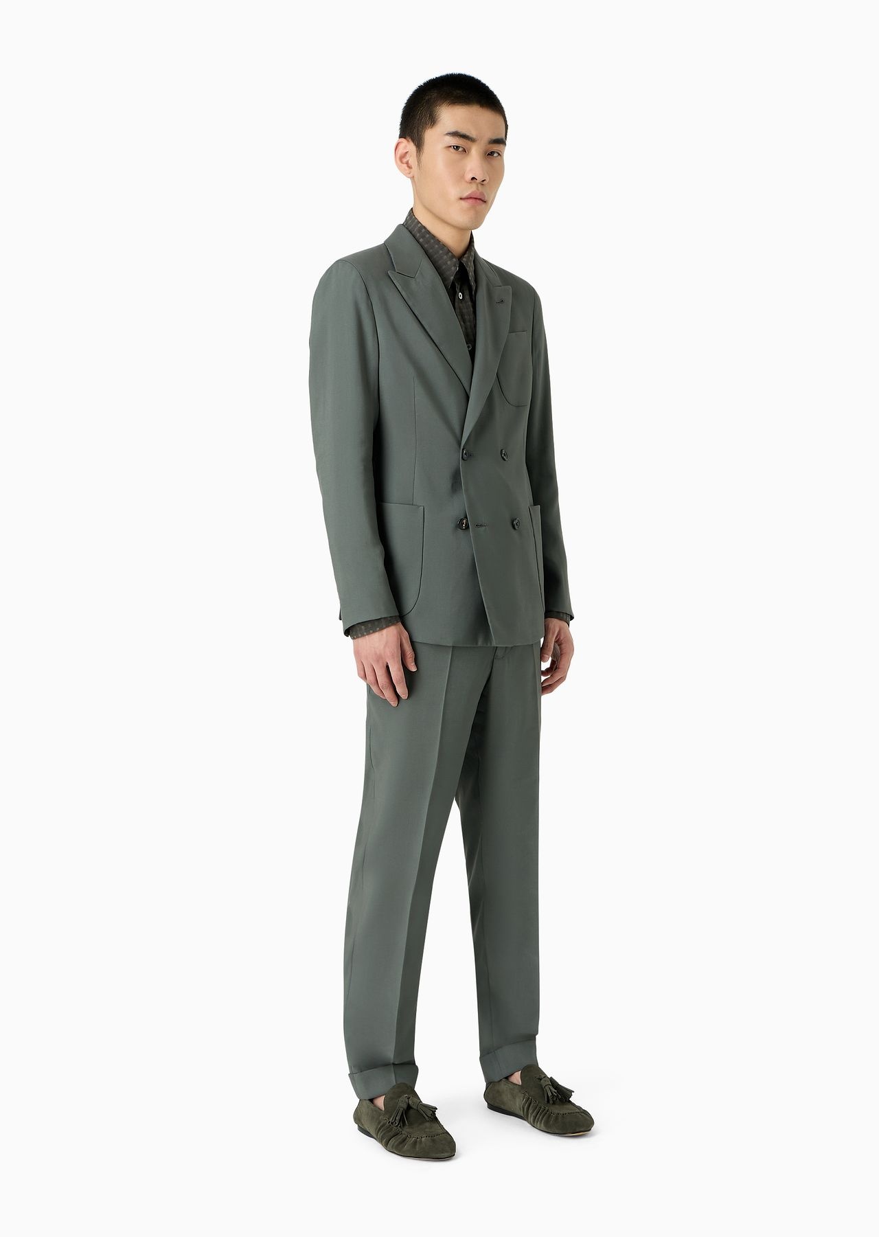Double-breasted suit in flowing peach-feel rayon - 2