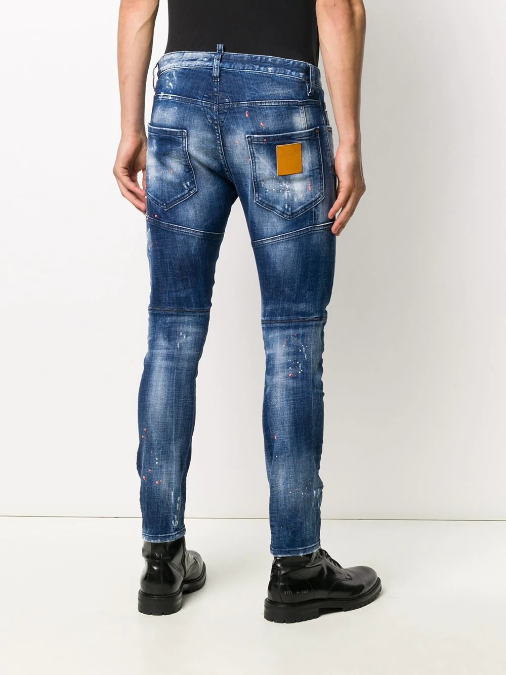 distressed slim-fit jeans - 4