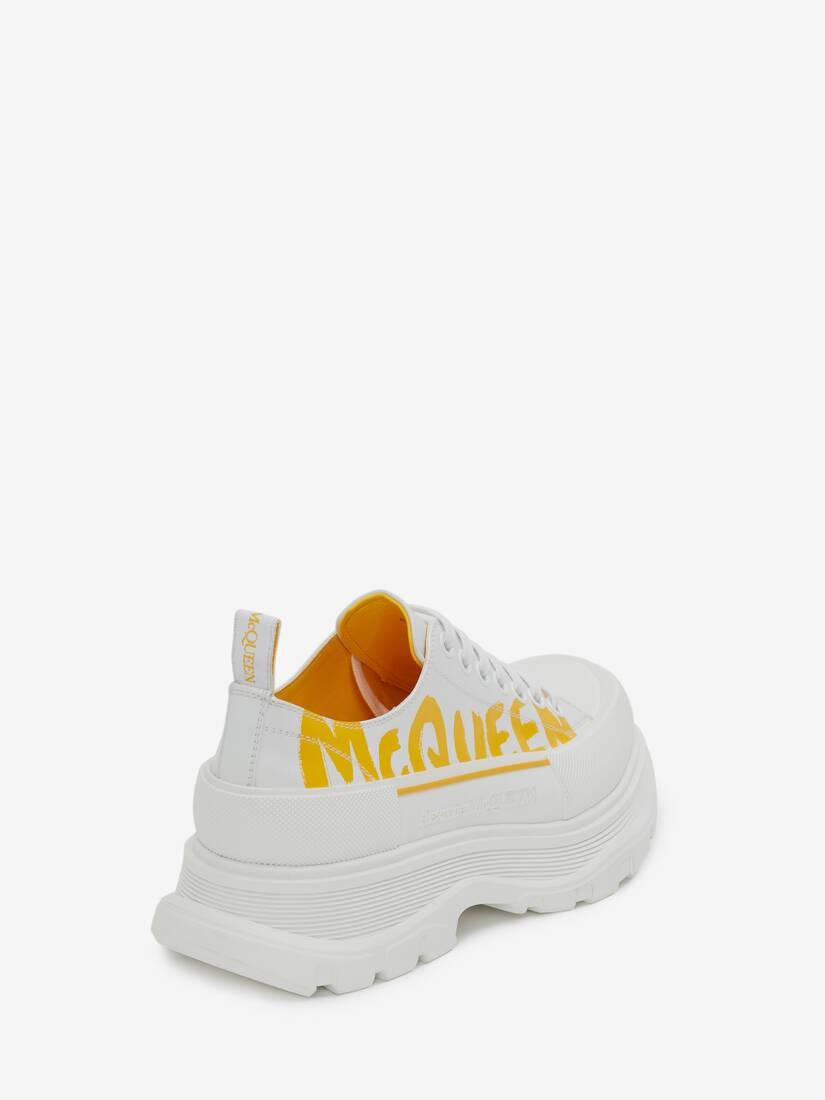 Men's Tread Slick Lace Up in White/pop Yellow - 3