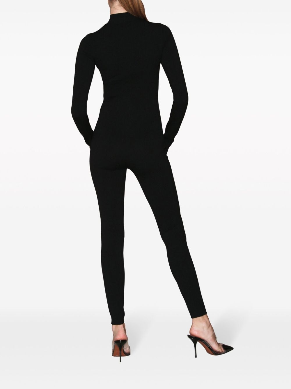 zip-fastening knitted jumpsuit - 3