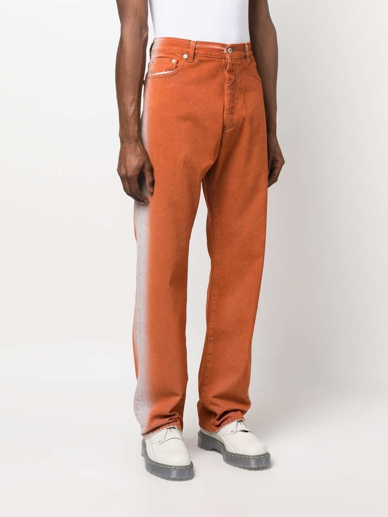 gradient-effect straight-leg jeans 3