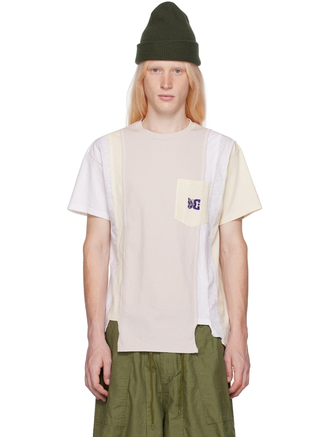 NEEDLES Off-White DC Shoes Edition 7 Cuts T-Shirt | REVERSIBLE